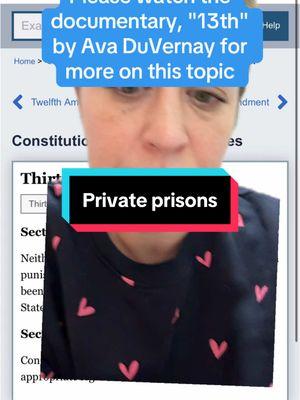 It seems like the answer is always "follow the money". #corporategreed #currentevents #privateprisons #13thamendment #followthemoney 