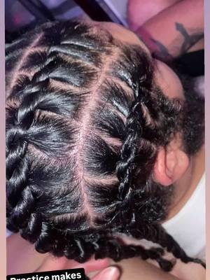 First time doing twist braids✨Not as bad for the first try🥰 #practicemakesperfect #fypシ゚viral #twistbraids #hairstyle 