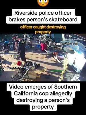 Riverside police officer caught destroying person’s property #california #riverside #riversidecounty #socal #inlandempire #ie #police #policeofficer #crimejunkie #truecrime #fyp #fypシ #viral #viralvideo #tvmoments🙆🏻‍♂️📺  