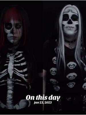 The Skeleton Walk still continues on #onthisday #skynd #darleneskelly #nyxskelly #bloodheart97 #skeletondemon #viral #fyp 