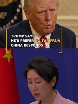 "Trade War Would Have No Winners!" China Responds to Trump’s Statement on Preferring Not to Use Tariffs. #tradewar #tariff #china