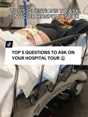 Top 5 questions to ask on your hospital tour before giving birth! 🏥 1. Where do I go if I arrive in labor? This might seem silly but lots of hospitals have different wings and policies for arrival of a laboring patient- know where you should go, where your partner should park, and also find out about paperwork needed beforehand.  2. Is there usually a wait for anesthesia? Some hospitals have a large anesthesia team, some don’t- which really makes a different when you’re 6cm.  3. Are labor support items available? Having a peanut ball, birthing ball, etc. is really important for labor.  4. Are you a Baby Friendly designated hospital? A Baby Friendly hospital places emphasis on breastfeeding success, so they promote skin-to-skin, 24/7 rooming in with baby, and more lactation support services, among other things.  5. What postpartum & baby care items are provided? I’ve recently learned that postpartum essentials like pads and baby items like diapers & wipes are not provided by every hospital (😑) which is VERY important to know when packing your hospital bag!  What questions would you add to the list? ⬇️ #pregnant #pregnancy #hospitaltour #hospitalbirth #birthprep #birtheducation #babyfriendly #thirdtrimester #hospitalbag #givingbirth #firsttimemom 