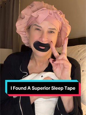 THIS IS THE SLEEP TAPE TO GET Having that opening is perfect. You can also still sip water which is clutch after a night out. 🥴 #sleeptape #mouthtape #tapexl #sleeptapexl #armabenoit #genx #microinfluencer #genxtiktokers 