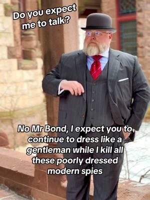 “Do you expect me to talk?” “No Mr Bond, I expect you to continue to dress like a gentleman while I kill all these poorly dressed modern spies” #Boston #bostonfashion #suitup #sartorial #dapper #bespoke #suit #bigguys 