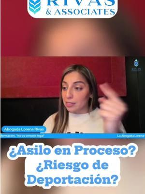 🛡️ ¿Tienes tu caso de asilo en proceso y te preocupa el riesgo de deportación? 📍 Ayudamos a clientes en todo EE.UU. 📞 ¿Tienes preguntas? ¡Estamos aquí para ayudarte! ☎️ - Nacional: (844) 37-RIVAS #Inmigracion #Immigration #RivasAssociates #abogadaLorena #RivasyAsociados #AbogadaDeInmigración #DerechosMigratorios #AyudaLegal #SueñoAmericano #immigrationlaw #Inmigración #abogada #Inmigración #abogadadeinmigracion #Deportación #Asilo ⚠️ Los resultados pueden variar de un caso a otro. Se requiere una consulta detallada para determinar si usted califica para nuestros servicios. Tenga en cuenta que hay diversas tarifas de presentación dependiendo de las aplicaciones que enviamos al USCIS, las cuales deben pagarse por separado. Nuestra tarifa solo cubre los honorarios por nuestra representación legal. No prometemos ni garantizamos resultados específicos, ya que cada caso es único. Esta información tiene propósitos educativos y no debe interpretarse como asesoría legal. Se recomienda a los clientes buscar consejo personalizado para su situación. ⚠️