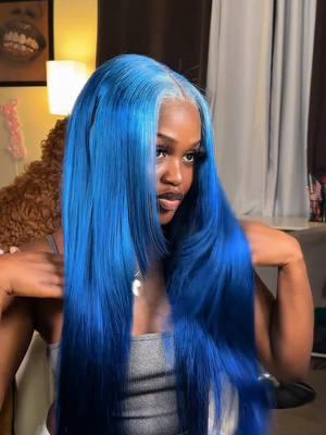 Install video otw but i was TOO excited yall this hair is tea! Especially that blue 😩@Hot Star Hair has one of the fullest 613 wigs ever #trending  #hotstarhair #wig #613wig #blondewig #blue #lacefrontwig #wiginstall 