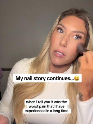 My nails still hurt‼️😩🤦‍♀️ #fakenail #fakenails #nails #artificialnails #gelnails #hardgel #hardgelnails #nailsalon #storytimevideos #nailsalons #over40 #over40club #fypppppppppppp 