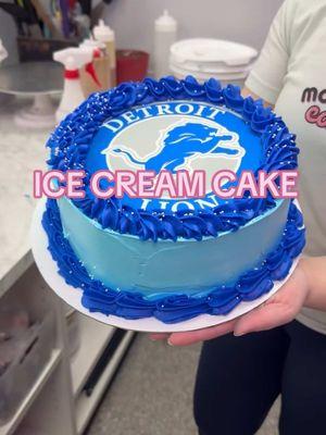 What sports team do you want us to do next!? #moderncone #icecreamstore #icecreamshop #icecreambusiness #detroitlions #icecreamcake #detroitlionscake 