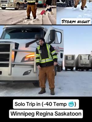 Solo travel in (-40 Temp 🥶) #saskatoon #regina #Winnipeg #solotravel #1millionviews #dailyvlog #canada #trending #truckinglife #canandalife #punjabi #driving 