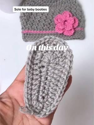 #onthisday Sole for baby booties 💗 #crochet #crochetbabybooites #crochetbabyshoes #handmade #meroindreni #creatorsearchinsights 