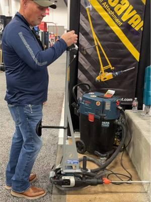 Stand While You Drill Attachment! #cooltools #ToolsOfTheTrade #construction #concrete #tradeshow 