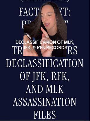 MLK, JFK, and RFK assass*nat*on records have officially been declassified by an executive order and deadlines for plans to release the records are included. Time will tell if our very own three letter agencies were involved.  #mlk #jfk #rfk #declassified #classified #historytok #conspiracytiktok #trump #executiveorder 