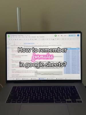 Replying to @Jessica 🌟Life After WLS VSG Hi I do not memorize all the formulas. I usually have my own cheat sheet handy whenever I need it. One thing I learned how to do is read the I logics of the formulas. This helps me when I create my templates!  #googlesheets #googletricks #googlesheetshack #digitalplanner #googlesheets_excel #digitalproducts #googlesheetstips #googlesheetstutorial #corporatelife 