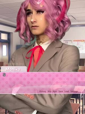 continuing my dumb headcanon that natsuki just doesnt like MC 😭 ive had a lot of fun filming as her recently 🧁💕#ddlc #ddlccos #dokidokilitertureclub #natsukiddlc 