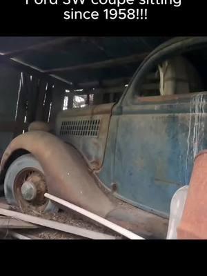 Texas Barn Find  1935 Ford 3W coupe sitting since 1958!!! #britishcars #barnfinds #classiccars #Repair #restorationsskills, #restoration, #restore, #restoring , #DIY #creation #fyp #fypシ #foryou #foryoupage #viral #Abandoned 