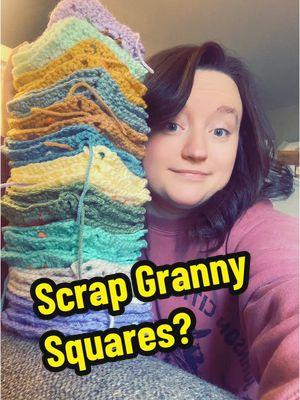 #greenscreen what to do? What to do? What do you do with granny squares you omitted from your current project? #grannysquares #grannysquarecardigan #crochet #crochetcommunity #crochetproject #grannysquareera 