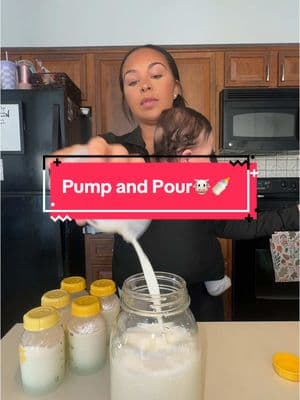 Yesterdays pump were big!! The morning session was 18oz alone🤭  #exclusivelypumping #breastfeeding #fyp #4monthspostartum #pumpingsession #medela #pitchermethod #teamwork #pumpandpour 