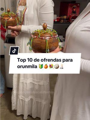 Nuestro top 10 de ofrendas para tu mano de orula🔰: 1. V!no t!nto. 🍷 2. Camarones.🍤  3. Ñame.  4. Pescado cocinado. 🐟 5. Flores. 🌺  6. Miel. 🍯  7. Frutas.🍉  8. Obiomututo. 🥥 9. Postres.🧁  10. Eko. 🌽 Estas ofrendas te ayudarán a conectar más con orunmila, mostrando tu gratitud y respeto. ¡Bendiciones y larga vida! #santeria #santeriaeeuu #santeriacalifornia #babalawo #babalawocalifornia #shango #elegua #oshun #shango #yemaya #california #santero #ogun #oshosi #manodeorula 