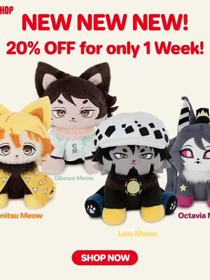 New arrivals are here! Enjoy up to 20% off for one week only! Is your favorite character among them? Don’t miss out! 🐾✨ #oikawa #toruoikawa #haikyuu #haikyuuedits #haikyuuboys #zenitsu #nezuko #demonslayer #kimetsunoyaiba #kny #trafalgarlaw #trafalgardwaterlaw #lawonepiece #onepiece #monkeydluffy #octavia #helluvabossedit #helluvaboss #sebastian #sebastianmichaelis #cielphantomhive #ciel #kuroshitsuji #kakashi  