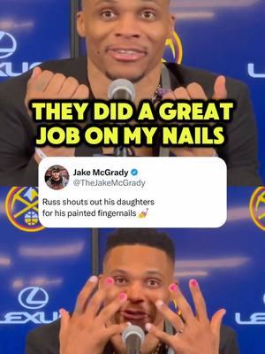 Russell Westbrook’s daughters painted his nails as a good luck charm 😭❤️ (via @Denver Nuggets + 9News Denver) #russellwestbrook #russellwestbrookedit #russwestbrook #russellwestbrook💪🏽 #russelwestbrook #russellwestbrook0 #denvernuggets #nuggetsbasketball #denvernuggetsbasketball #nuggetsnation #nuggetsfans #milehighbasketball #NBA #nbatiktok #nbatok #nbafyp #nbabasketball #nbacontent #nbahighlights #nbamoments #nbafunny #nbafunnymoments #nbanews #nbanation #nbaviral #nbaclips #nbameme #nbamemes #nbafan #nbafans #jakemcgrady 