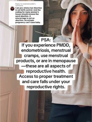 Replying to @rosiemims480 What an odd thing to say…  Also, there’s no such thing as “Pro-choice BUT…”. 🙄 Also also… ab0rt!0n IS healthcare. You just don’t understand healthcare basics, like the rest of the old men taking away our freedoms. 😒  #pmdd #pmddawareness #premenstrualdysphoricdisorder #pmddstruggles #pms #womenshealth #afabhealth #womenshealthmatters #reproductiverights #reproductiveheath #womensrightsarehumanrights  