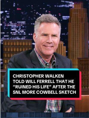 Christopher Walken told Will Ferrell that he “ruined his life” after the @Saturday Night Live - SNL More Cowbell sketch 🤣 #FallonFlashback #SNL50 #TonightShow #ChristopherWalken #WillFerrell #SNL #MoreCowbell 