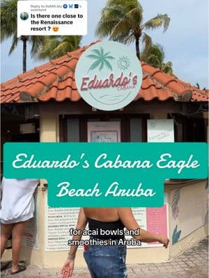 Replying to @Ashhh.ley 🧿 🦋 🌌 not super close, but about a 10 min drive north of the Renaissance is Eduardo’s Cabana in Eagle Beach Aruba. It’s kind of like a take out version of Eduardo’s Hideaway. My favorite is the Eduardo Bowl! I honestly think smoothies and açaí bowls are the perfect snack for the beach🤤 #aruba🇦🇼 #arubaonehappyisland #arubatravel #arubafood #arubavacation #arubatiktok #traveltok #acaibowl #acai 