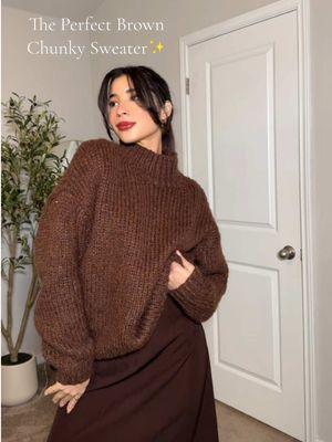 The Perfect Brown  Chunky Sweater✨ #oversizesweater #chunkysweater #tiktokshopblackfriday #tiktokshopdeals #sweater 