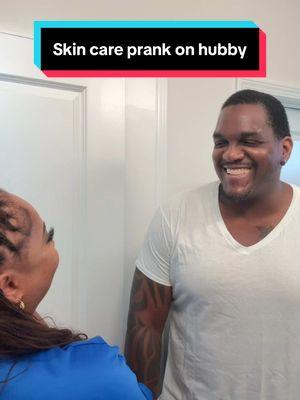 I gotta get better at these pranks because I definitely broke character a little too early 😩😂 . My sister sent me this prank and told me to try it on him because he’s so calm, cool and collected and I lowkey wasn’t going to do it, but with everything going on, we all need a good laugh today. I hope you enjoy 🙃also there’s no p at all in the cup. It’s just olive oil! #peeprank #husbandandwife #skincare #blacklove #funny  #prank #husbandreaction