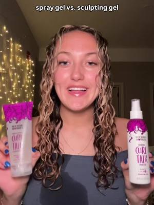 New Curl Talk Spray Gel vs. the OG Curl Talk Sculpting Gel🤔 Which do you prefer?💜 #haircare #notyourmothers #curlyhairroutine #curltalk #curlyhairgel #defininggel #spraygel #sculptinggel @Han 