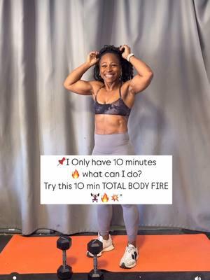 I only Got 10 minutes? Let’s WORK! 🔥 bookmark 🔖 this one ☝🏾  These 5 moves will target your entire body while building strength, toning muscles, and boosting your metabolism. All you need is a pair of dumbbells and a little space to move! 🏋️‍♀️ Here’s how it works: 👉🏾Perform each move for 1 minute 👉🏾Take a quick 15-second rest between exercises 👉🏾Rest between exercises: 15 seconds per exercise 👉🏾Complete 2 rounds ✨ In just 10 minutes, you’ll feel stronger and more energized!. Who’s joining me? Drop a 💥 in the comments if you’re in! 🎯 Tag a friend who would crush this workout with you, and save it for later! The work 💪🏾 1. Thrusters: 1 minute work Rest: 15 seconds 2. RDL to Row: 1 minute work Rest: 15 seconds 3. Sumo Bicep Curl: 1 minute work Rest: 15 seconds 4. Push-Up Row: 1 minute work Rest: 15 seconds 5. Glute Bridge Chest Press: 1 minute work Rest: 15 seconds 🔁Repeat the circuit one more time! Looking for more quick and efficient workouts make sure to follow @roxybfit @boddiedbyroxybapp and subscribe to the app www.boddiedbyroxyb.com/app #QuickWorkouts #creatorsearchinsights #FullBodyWorkout #10MinuteWorkout #BusyMomFitness #HomeWorkout #DumbbellWorkout #FitnessForMoms #WorkoutAtHome  #freebiefriday #hiitworkout