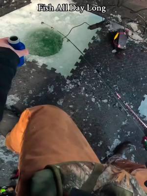 ICE FISHING For Lake Monsters #Outdoors #fyp #foryou #fishing #icefishing #fish #ice #dingus 