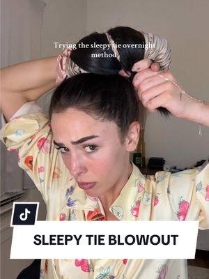 Sleepy tie creates a perfect overnight blowout!! I love how easy and comfortable this was to use too!! #sleepytie #overnightblowout #viralvideo #hairtok #loveatfirstfind #ttsstarcreator #spotlightfinds 