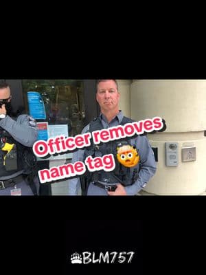 Are the police allowed to take off their name tags, and refuse to give us a card with their information? How else can we file our #FOIA ?! This is why we ALWAYS FILM THE POLICE!  #ActivistAF #BaneJones #BLM757 #FilmThePolice #CopWatch #Police #BlackLivesMatter #BLM #Like #Follow #Share #Stitch #Duet #Fyp #fypシ #TikTok #Viral 