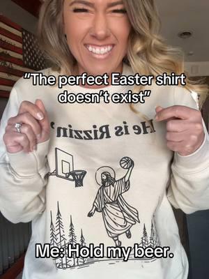 😂😂 my fav Easter shirt. 😂👏 GRAB IT WITH THE ORANGE CART❤️ #eastershirt #heisrizzin #heisrisen #funnyshirtsayings #graphictees #graphicsweatshirt #funnysweatshirt 