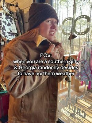 Hey northern friends... you can have your weather back. 🥶 #countryliving #westernwear #crossrailtack #georgiaweather #georgiawinter 