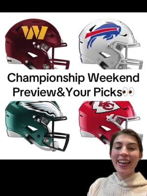 Looks like we’re getting a Super Bowl re-match in our future 👀👀 KNOCKING ON ALL THE WOOD #NFLPlayoffs #afcchampionship #nfcchampionship #chiefskingdom #philadelphiaeagles #buffalobills #billsmafia #washingtoncommanders #NFLPlayoffs #superbowl2025  #footballswiftie #footballgirls #chiefties 