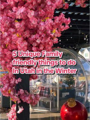 Here are 5 unique and family friendly things to do in Utah in the Winter! Comment winter in Utah and I will send you my full guide to things to do in the winter in Utah!  #visitutah #winterinutah #thingstodoinutah #thingstodoinutahwithkids #utahwithkids #saltlake #kanab #iceskatinginutah #millcreekcommon #snowglobe #parkcity #utahfun things to do in Utah, winter in Utah, Utah winter activities #visitsaltlake #winteractivities 