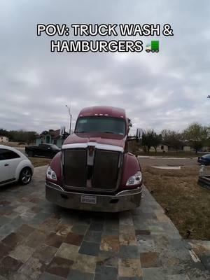 POV: TRUCK WASH & HAMBURGERS 🚛 @Grillhaul 🔥🚛 #trucking #bigrig #18wheeler #trucker #truckingdept #trending #truckersoftiktok #truckinglife #viraltiktok #cdl #pov #viral #trend #classa #semitruck #rgv #956 #956rgv #grillhaul 