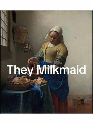 The Milkmaid by painted by Johannes Vermeer (1658-1660) Reimagined. My irreverent interpretation.  #JohannesVermeer #TheMilkMaid #MilkMaid #vermeer #AI