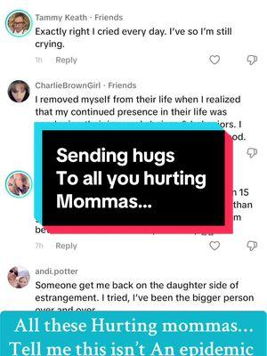 When is this going to end ?  Its heartbreaking reading these comments and hearing all the stories. #estranged #estrangementadultchildren #estrangedparents #heartache #itdoeshurt #brokenfamilies 