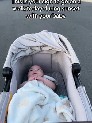 Feels good to be outdoors 🍃 #sunset #babywalks #motherhood #fyp #babytok #momlife #MomsofTikTok 