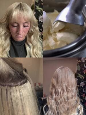 Creamy vanilla blonde with extension install 🍨👱🏼‍♀️ @Chloe Cooper  #hairsalon #indianahairsalon #smallbusinesssalon #indianapolishairstylist #indyblondespecialist #greenwoodhairsalon #indianacolorist #hairextensions #indianaextensions #CapCut 