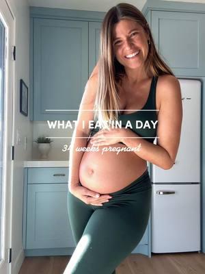 What I eat in a day 34 weeks pregnant 💫 I always start my morning off with my @Ritual prenatal. I have tried so many and this one is the most gentle on my stomach and has clean and high quality ingredients. Use code MADDIE30 for 30% off sitewide during Ritual's New Year Sale! #ritualpartner