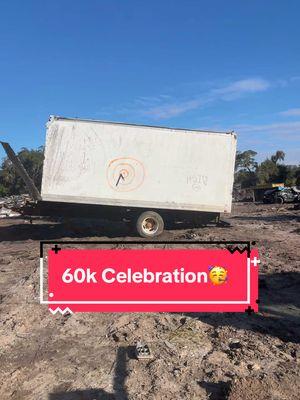 60k Follower celebration! Thank you very much!🤘🏻#fyp #crushinflorida #scrapyard #junkyard #shenaningans #airbag #airbaglaunch #target #