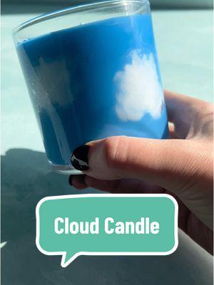 I love the way that this cloud candle turned out! ☁️🌀 This fun technique brightens up a winter day.🕯️ #diycandle #scentedcandle #candlescience #diycrafts #cloudcandle #candletok #candlemakersoftiktok 