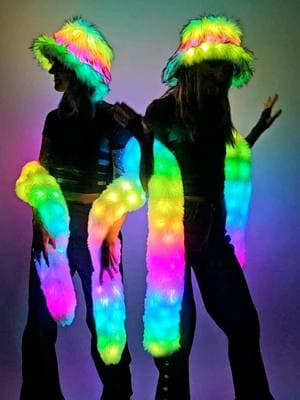 Matching LED fits with your festival fam is a whole new level of connection 🥰 Did you know that Chromatiicat LED wearables can be synced together for a unified look on a multi-piece outft or among your group? So fun! Of course, y'all know l'm partial to the flowy rainbow vibes 🌈 . . #festivalfam #festivalfashion #ledhat #ledscarf #ledaccessories #ravefashion #burningmanfashion #ledwearables #festivalaccessories #handmadefashion less  Comment as chromatiicat..  KHPOMATICAT ANDMAb 