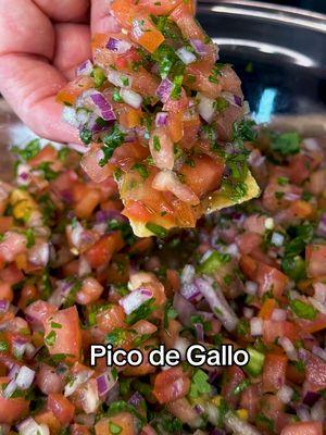 Pico de Gallo 😋 Fresh, easy, and full of flavor! Today I’m sharing my Mexican-style Pico de Gallo recipe. Made with simple, fresh ingredients, it’s perfect for dipping with tortilla chips or adding that extra touch to your tacos, quesadillas, and more. PICO DE GALLO INGREDIENTS: ► 3 roma tomatoes ► 1/2 of red onion ► 2  serrano peppers ► Small bunch of cilantro ► Juice of 2 limes ► Salt to taste #foryoupage #foryou #tutorial #Recipe #Receta #recetas #recetasfaciles #mexicanfood #picodegallo #salsa #saludable #yummy #healthy #vegan 