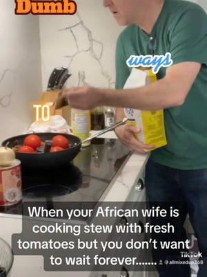 She makes the best stew, but sometimes I just can’t wait for those tomatoes to cook down.  #africanwife #marriedlife #relationshipgoals #cooking #foody #ghana 