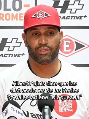 #albertpujols dice que las distracciones de las redes sociales la tiene “bloqueada” #unchindpelota #ivancruzrd #davidortiz #